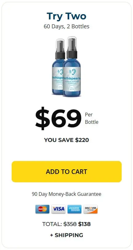 Whispeara ™ 2 bottil